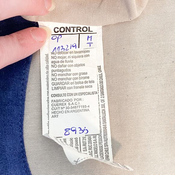 Prune Blue Suede Studded Fringe Cross Body Bag - Picture 13 of 14